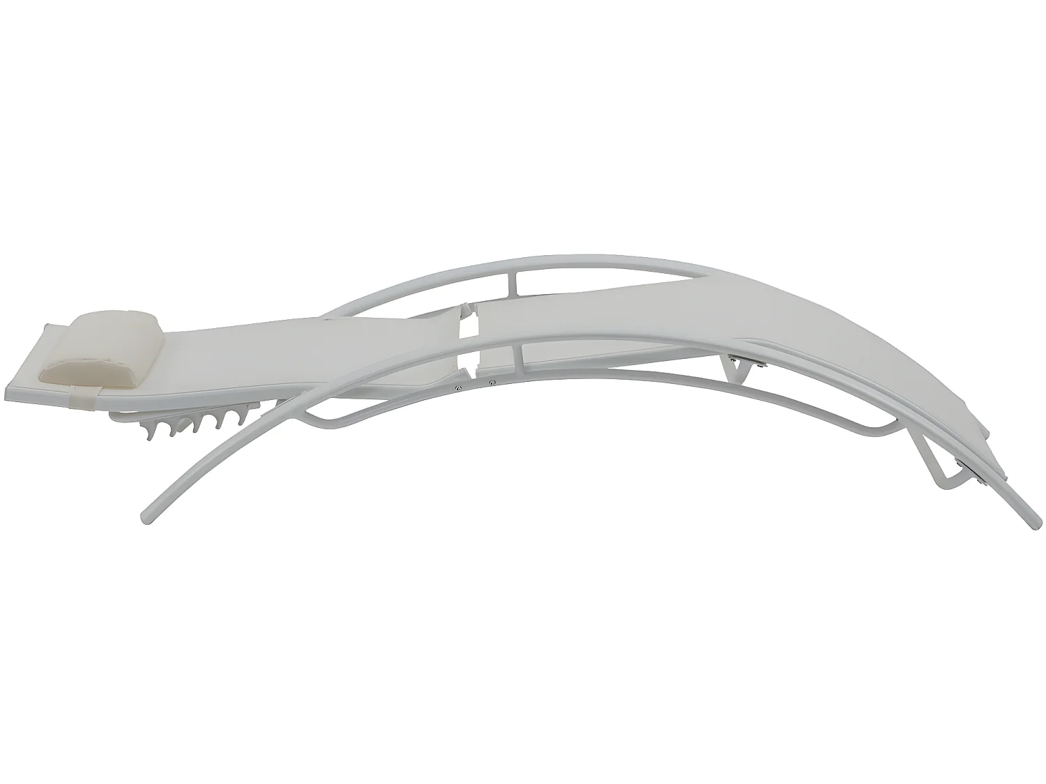 Bain de soleil en aluminium "Beauty" - Phoenix - Ecru - Lot de 2