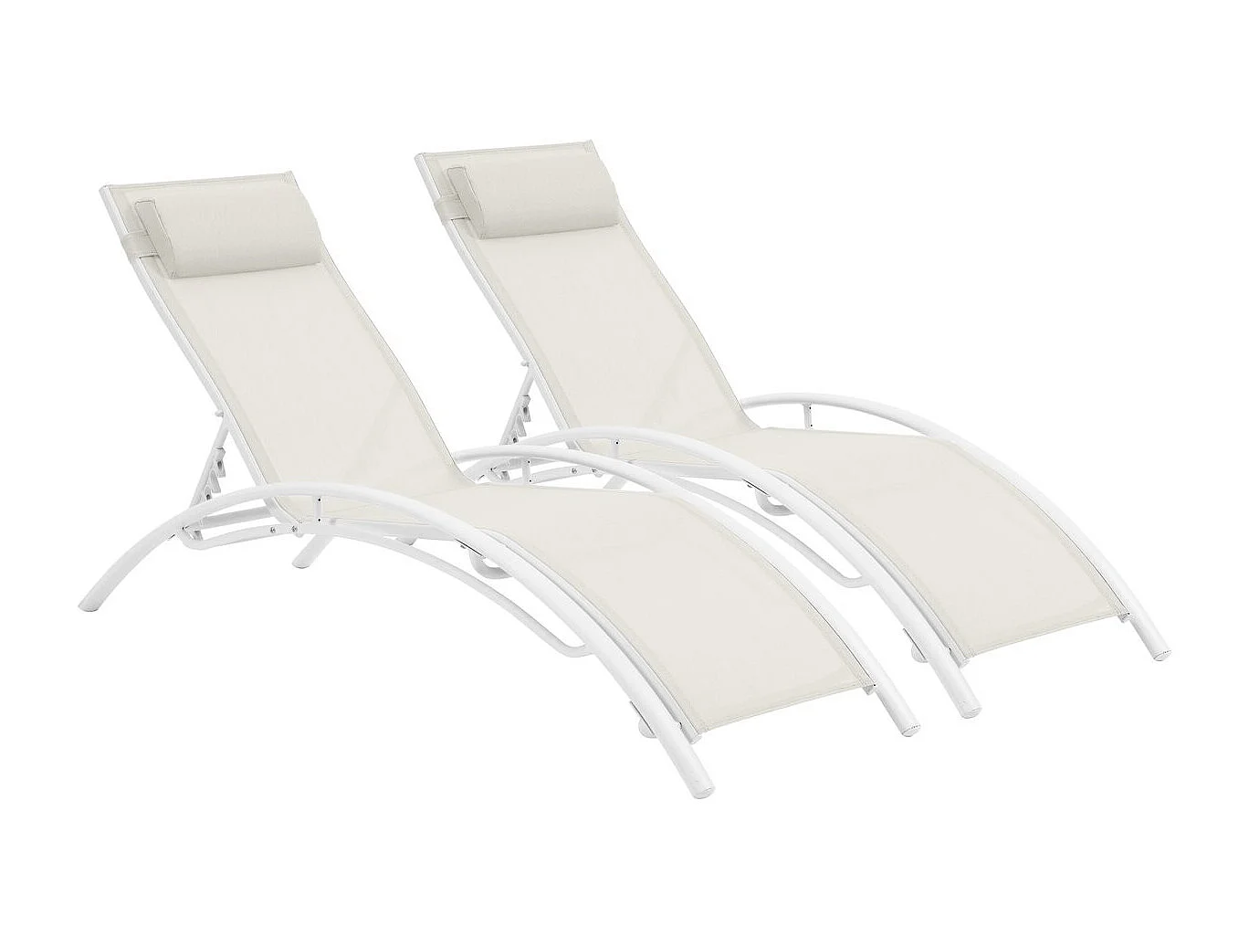 2 lettini in alluminio Beauty - PHOENIX - Ecru - set di 2