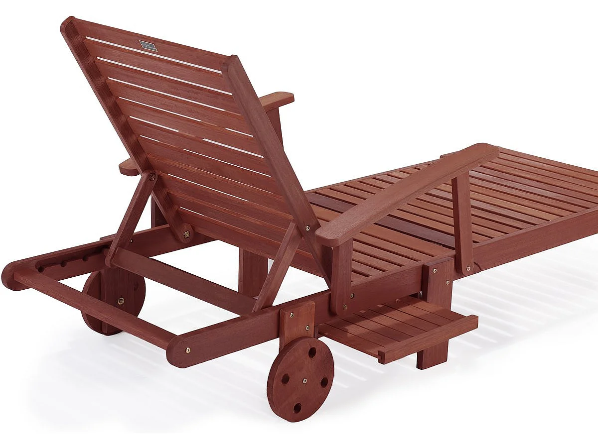 Set med 2 Hopfällbara Exotiska Träsolstolar "Tokyo" Mahogny - Mahognybrun - Koppla av i Stil!