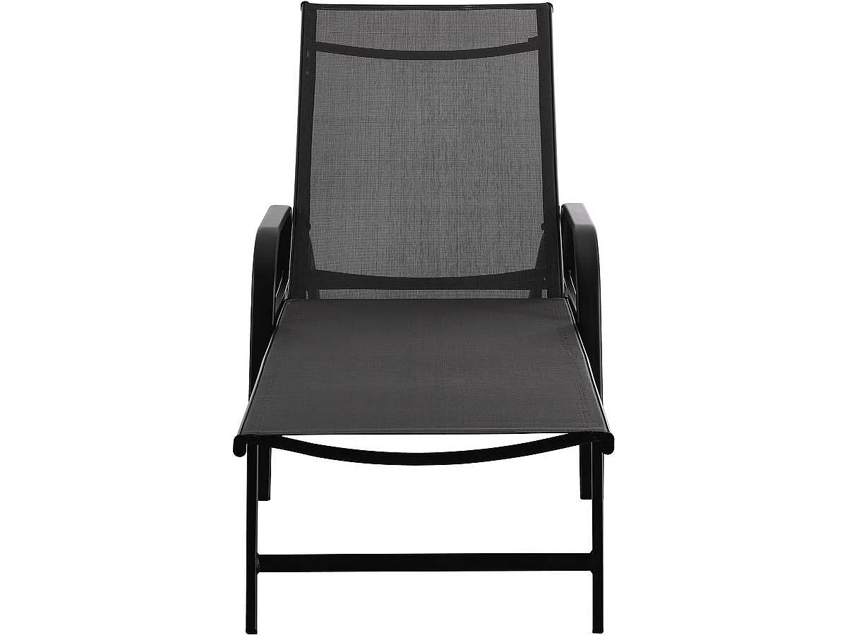 Ligbed set 2 ligstoelen metaal "Farniente"- Grijs