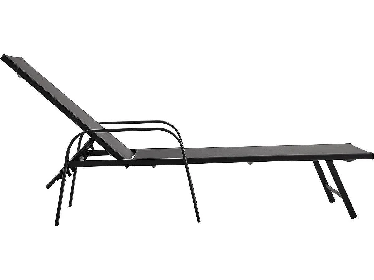 Ligbed set 2 ligstoelen metaal "Farniente"- Grijs