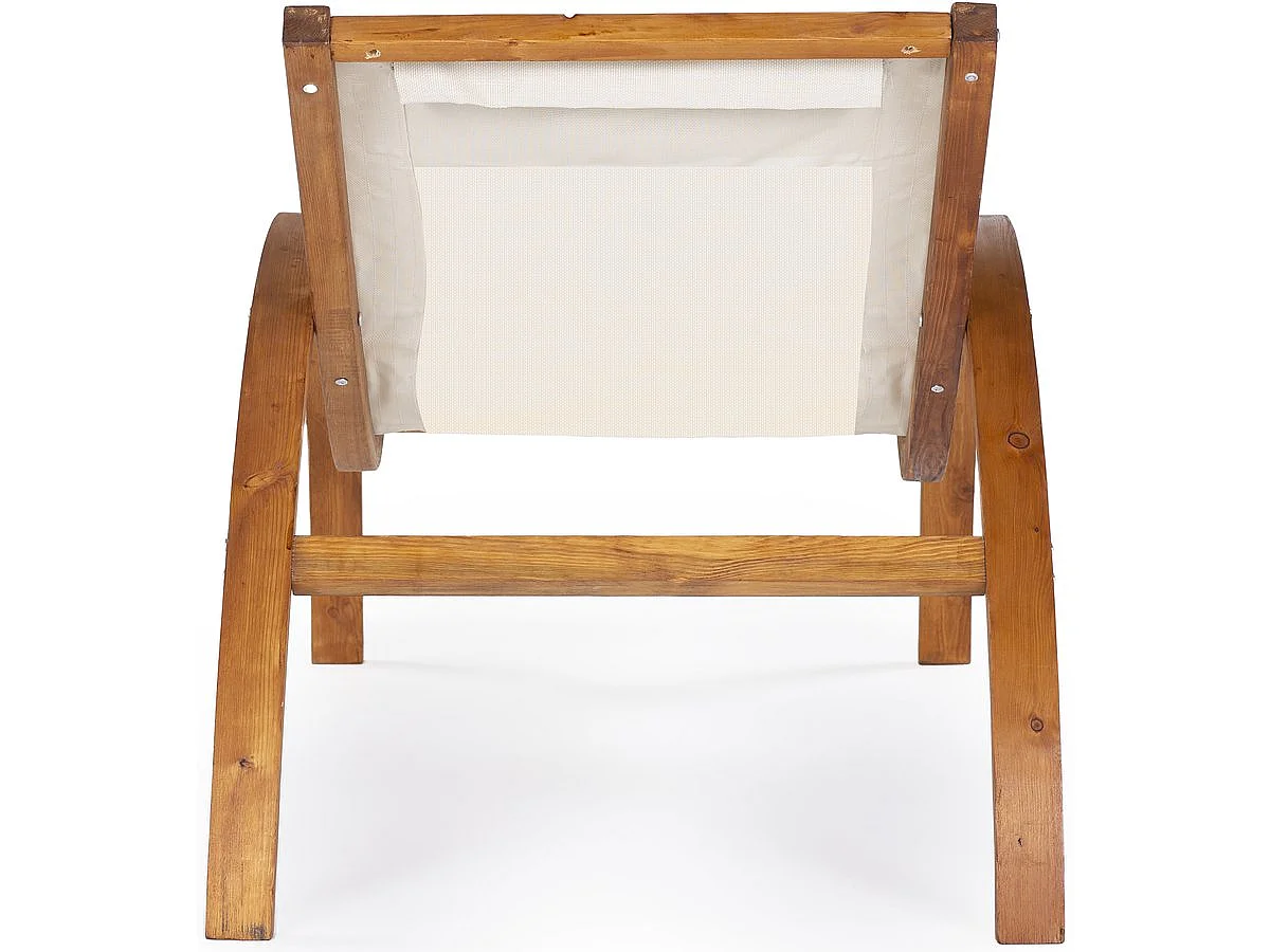 Bain de soleil en bois "Longer" - Ecru