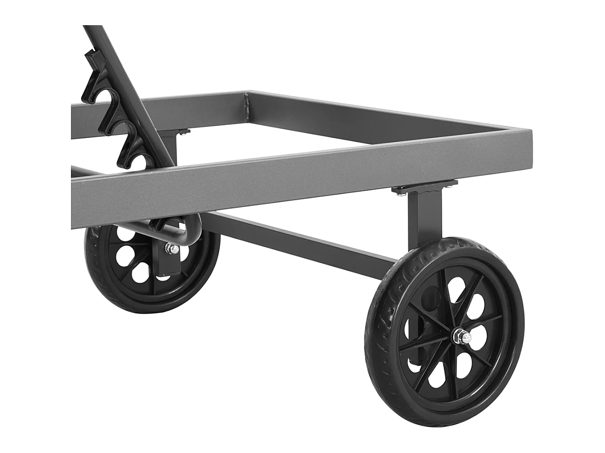 Espreguiçadeira em textilene acolchoado e alumínio "Bella" - Phoenix - Preto, com múltiplas posições ajustáveis e rodas móveis para um conforto ótimo