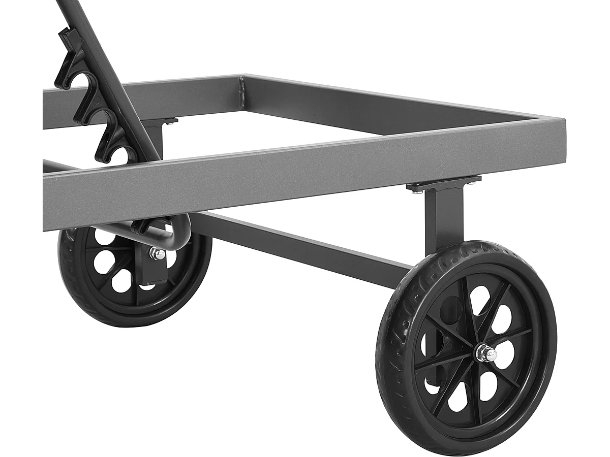 Bain de soleil textilène matelassé et aluminium "Bella" - Phoenix - Noir