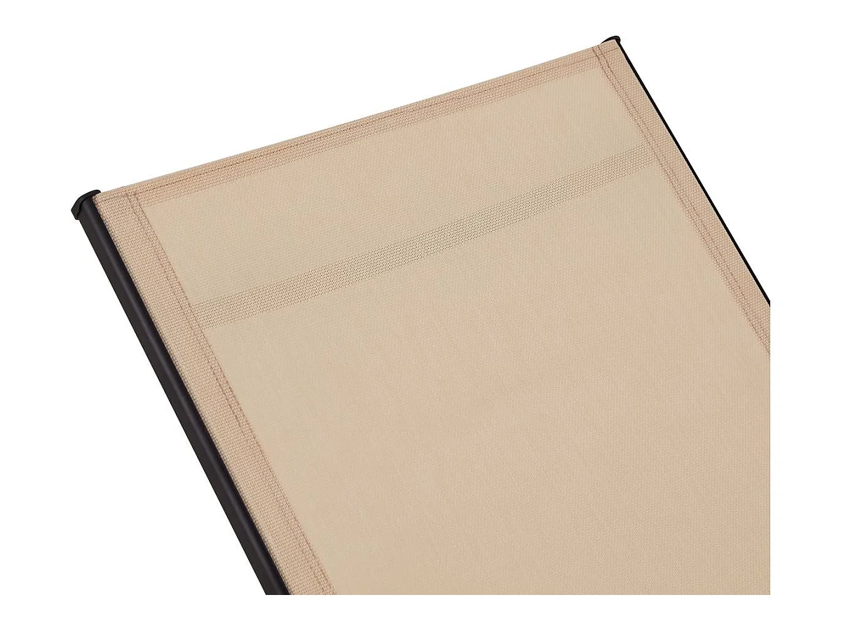 Conjunto de 2 espreguiçadeiras de metal "Farniente" - Bege, confortáveis e resistentes para relaxar ao ar livre