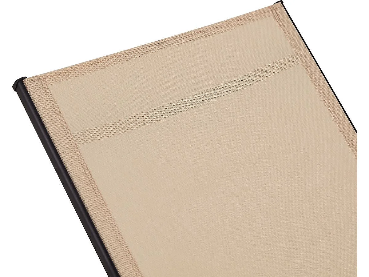 Juego de 2 tumbonas metálicas "Farniente" - Beige