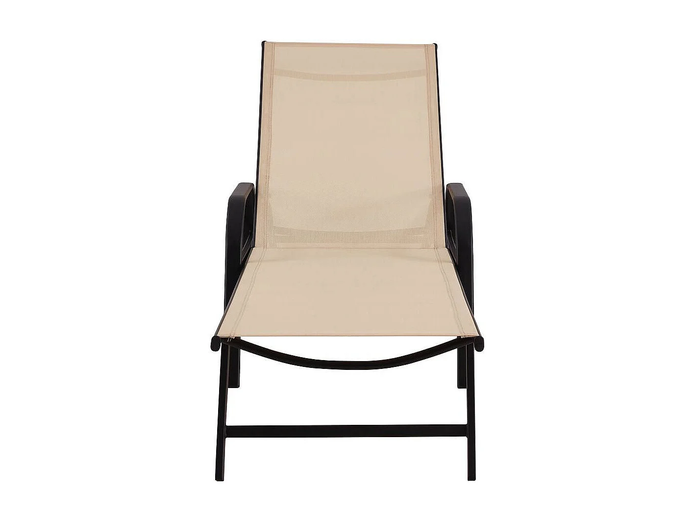 Ligbed set 2 ligstoelen metaal "Farniente" - Beige - lichtbruin