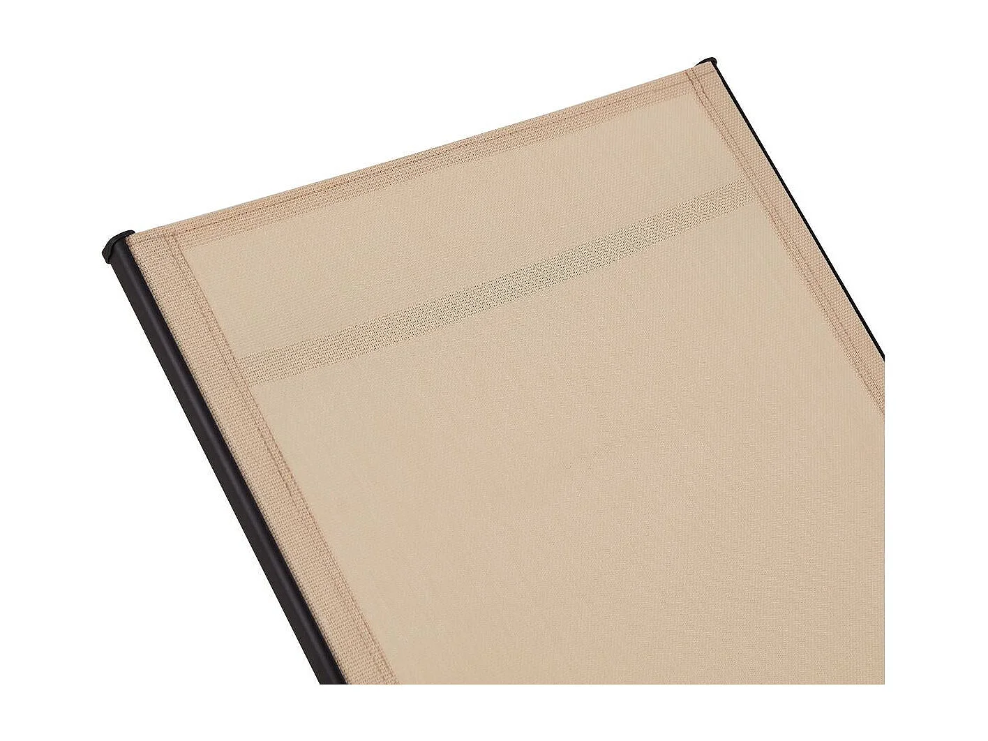 Ligbed set 2 ligstoelen metaal "Farniente" - Beige - lichtbruin