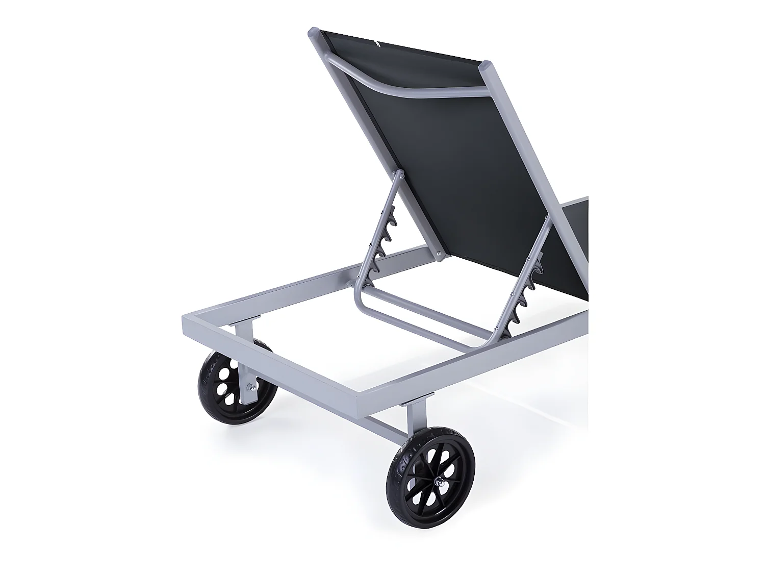 Bain de soleil en aluminium et textilène "Bella" - Phoenix - Gris - Lot de 2