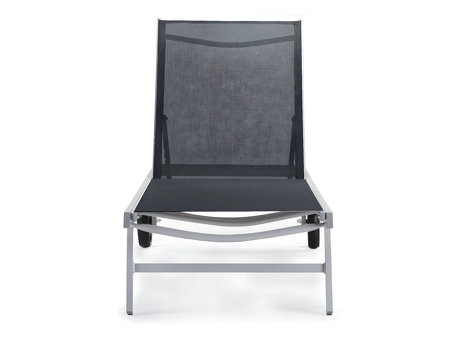 Bain de soleil en aluminium et textilène "Bella" - Phoenix - Gris - Lot de 2