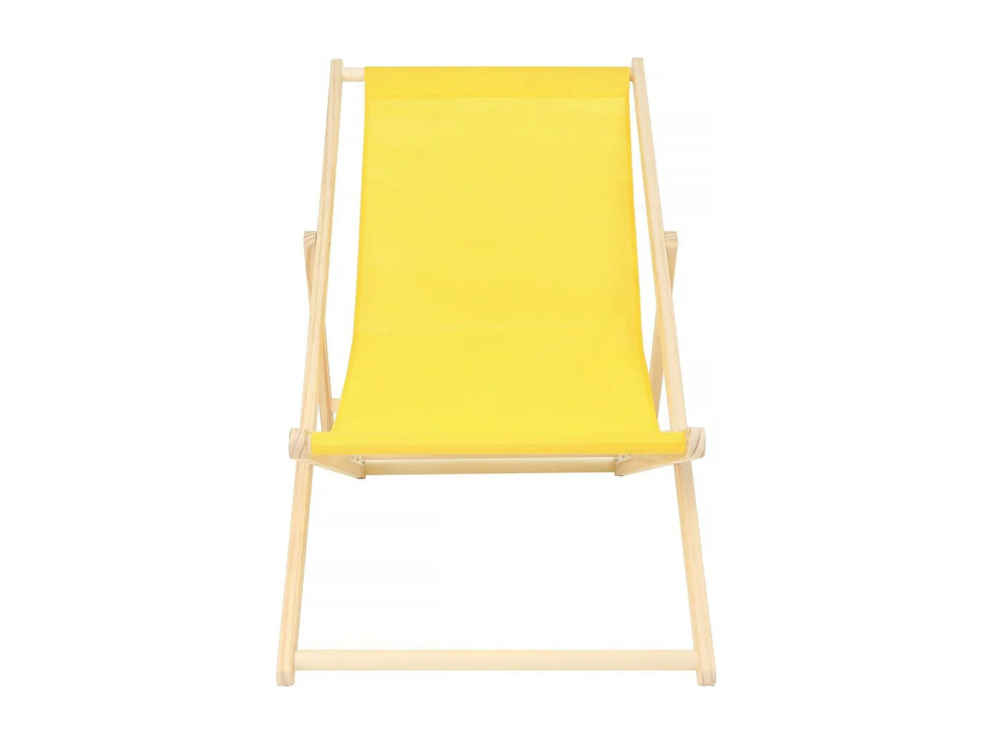 Set di 2 sedie a sdraio in legno "Chilean" - 107 x 56.5 x 81 cm - Giallo