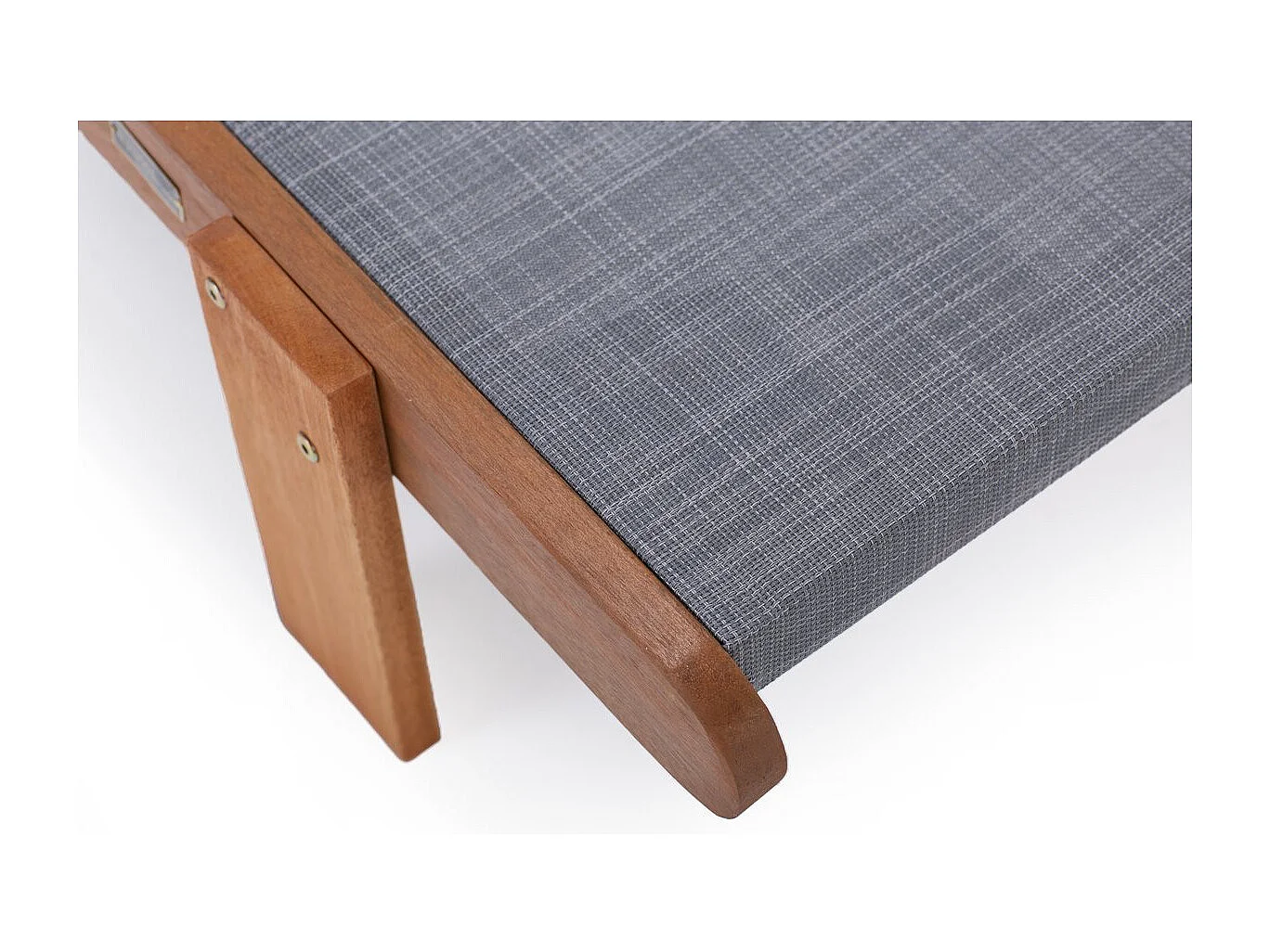 Lot de 2 bains de soleil en bois exotique "Saïgon" - Maple - Gris