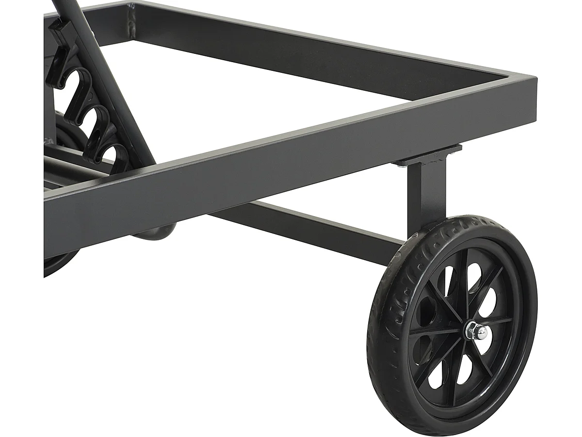 Bain de soleil textilène matelassé et aluminium "Bella" - Phoenix - Gris foncé