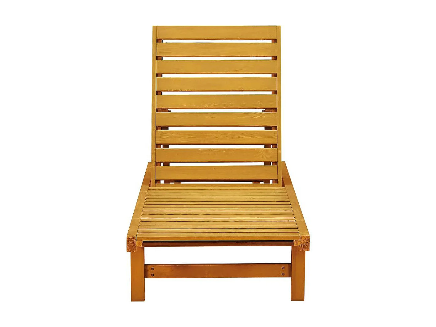 Lot de 2 bains de soleil en bois "Rawai" - Marron clair