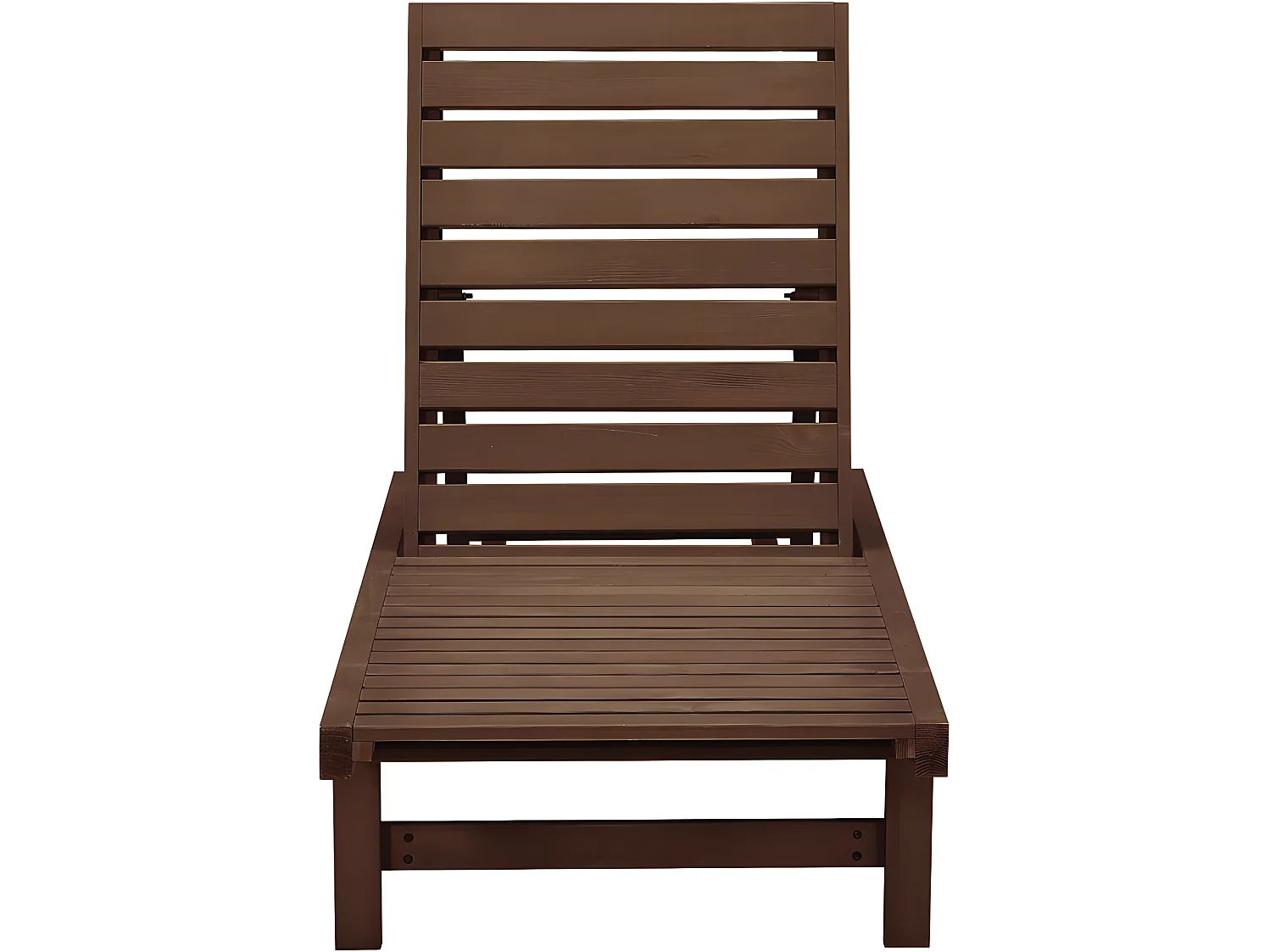 Lot de 2 bains de soleil en bois "Rawai" - Marron