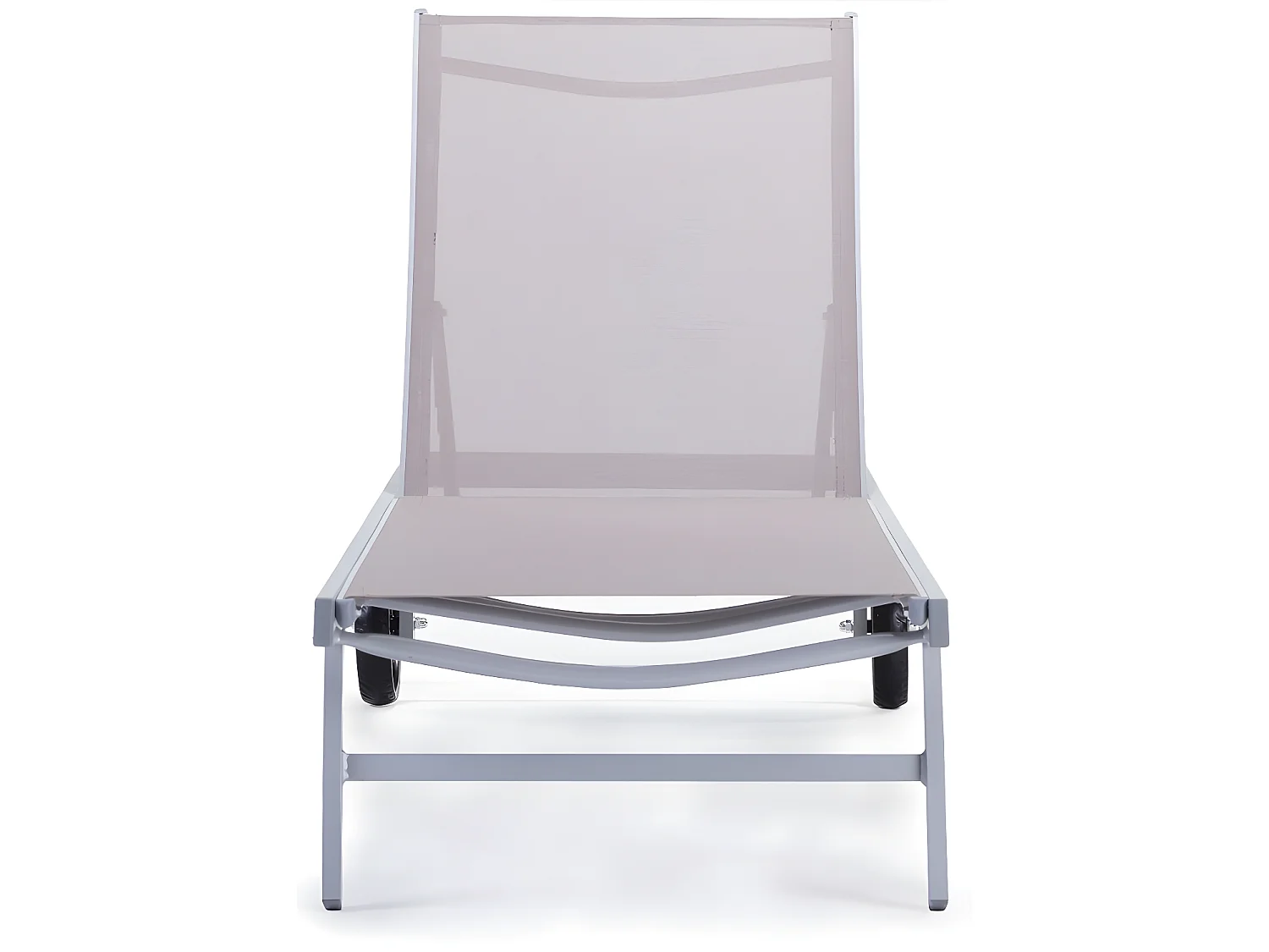 Bain de soleil Alu / Textilene "Bella" avec roues - Taupe