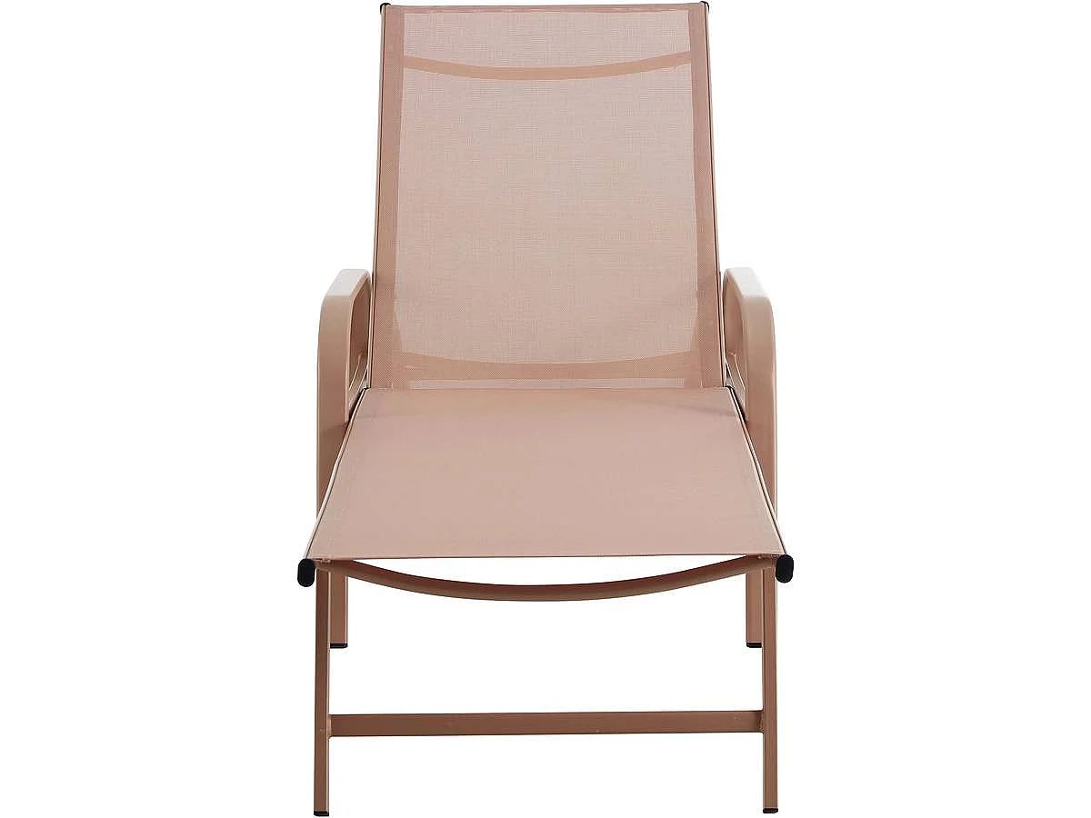 2er-Set Sonnenliegen aus Metall "Farniente - Braun