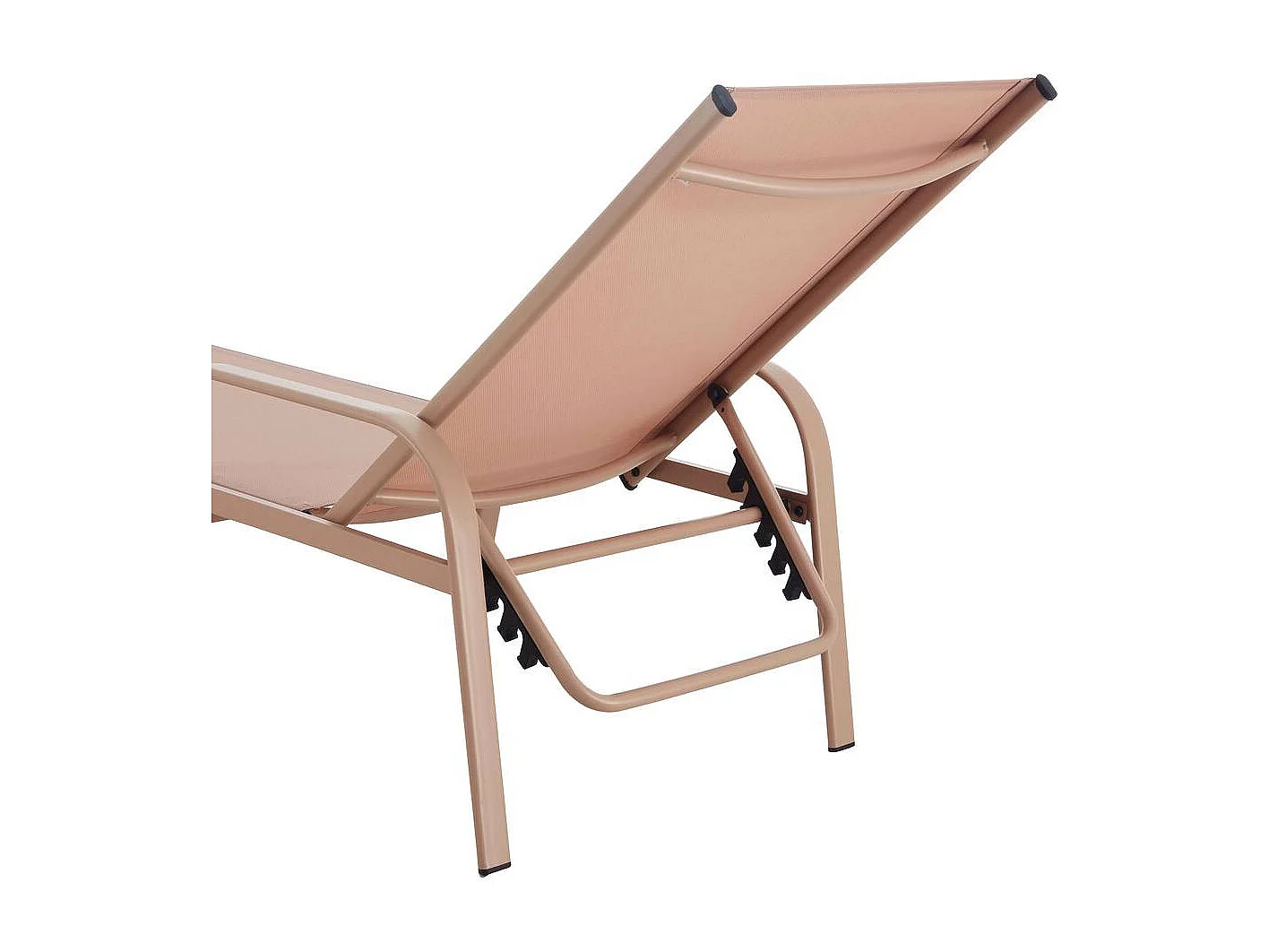 2er-Set Sonnenliegen aus Metall "Farniente - Braun