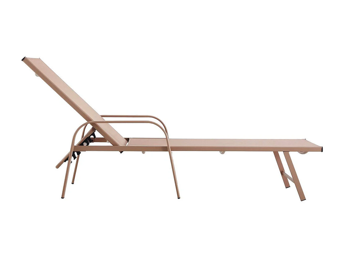 2er-Set Sonnenliegen aus Metall "Farniente - Braun