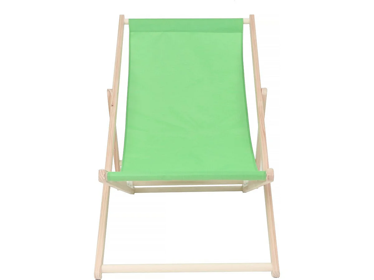 Lot de 2 transats en bois "Chilienne" - 107 x 56.5 x 81 cm - Vert