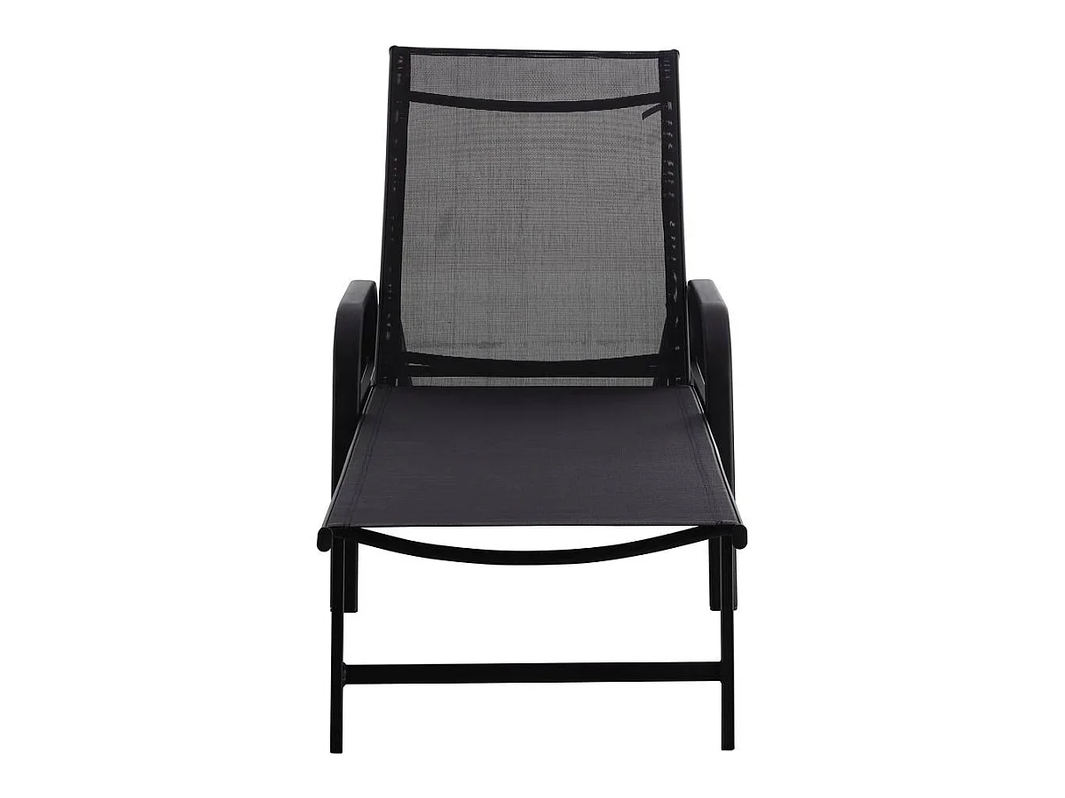 Juego de 2 tumbona de acero "Farniente" - Negra