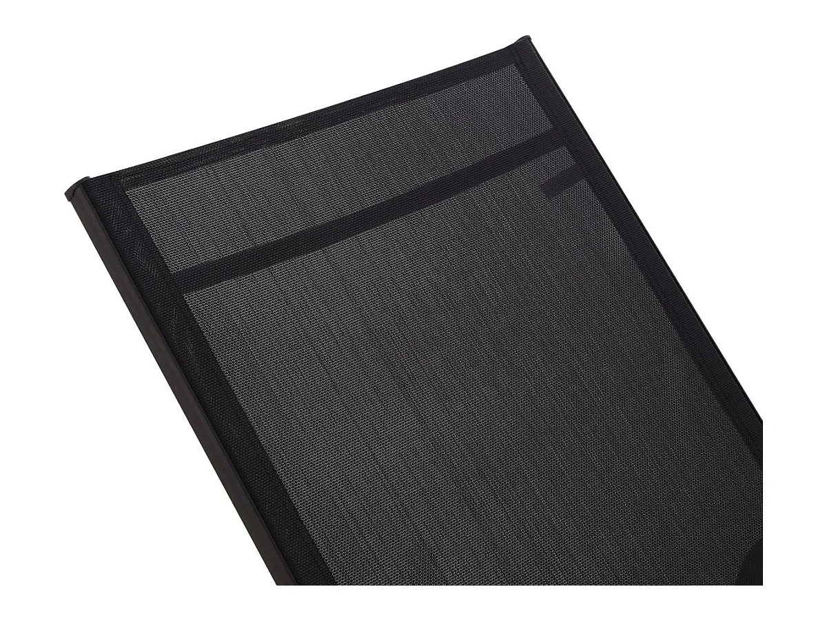 Juego de 2 tumbona de acero "Farniente" - Negra