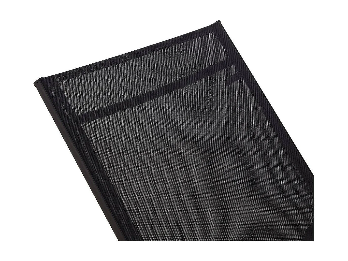 Lot de 2 Bains de soleil en métal avec accoudoirs "Farniente" - Noir