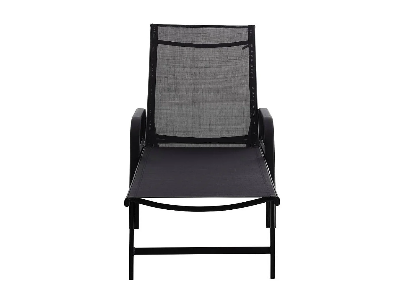 Ligbed set 2 ligstoelen metaal "Farniente" - Zwart