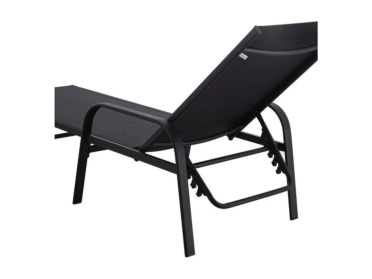 2er-Set Sonnenliegen aus Metall "Farniente - Schwarz