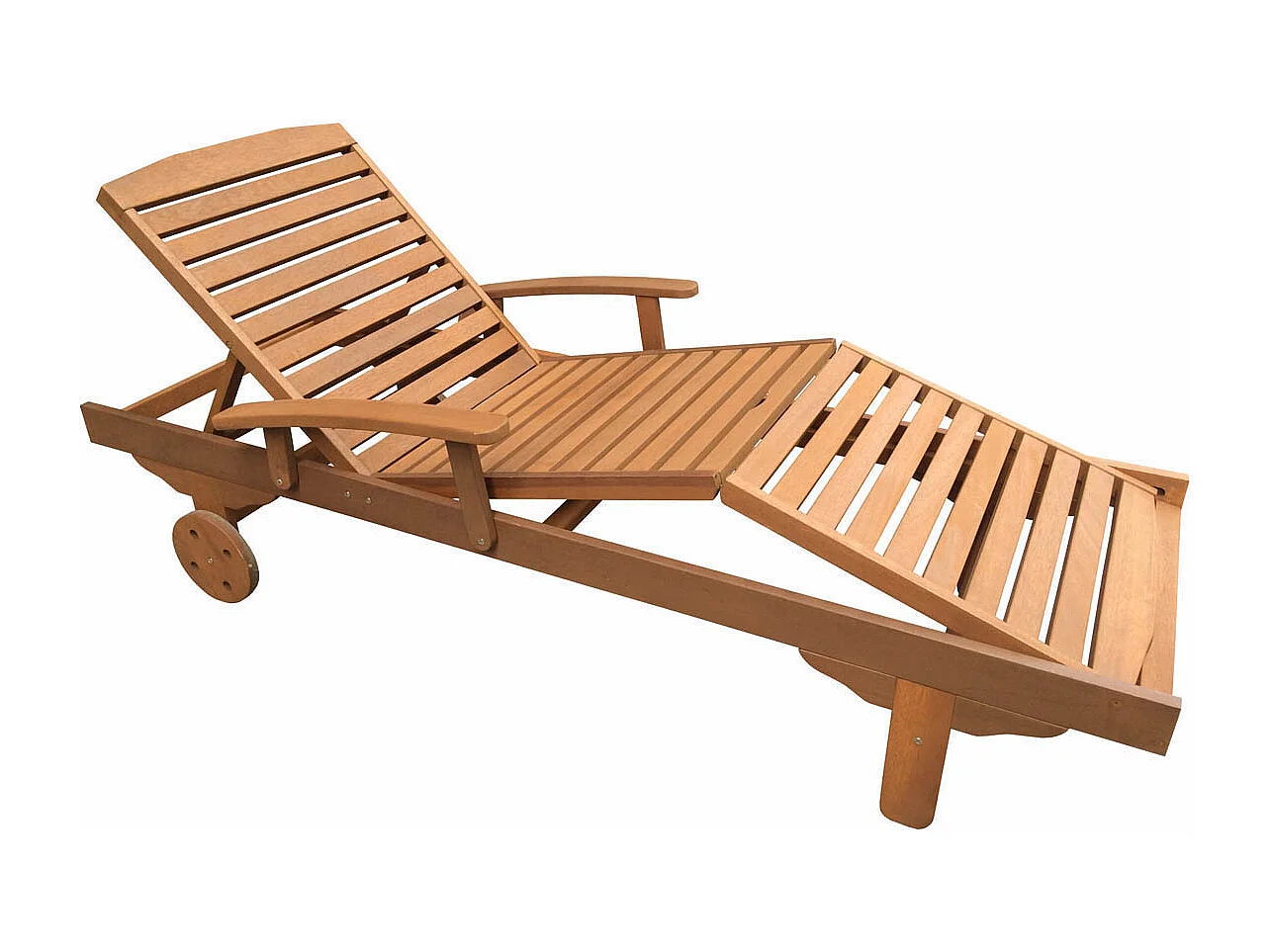 Tumbona plegable de madera exótica Singapour - Maple - Marrón claro