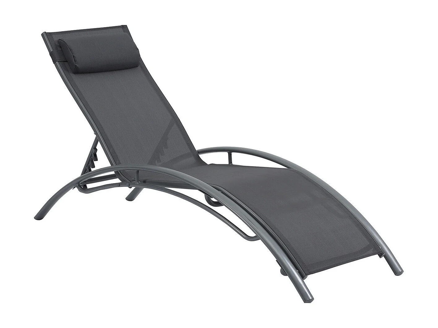 Bain de soleil en aluminium "Beauty" - Phoenix - Gris foncé / Argenté - Lot de 2