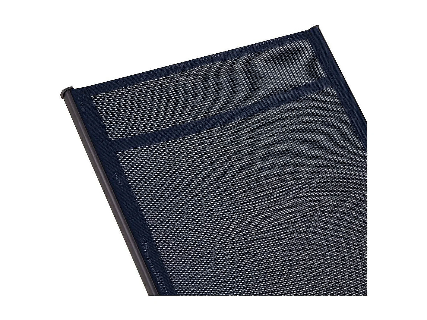 Lot de 2 Bains de soleil en métal avec accoudoirs "Farniente" - Bleu nuit