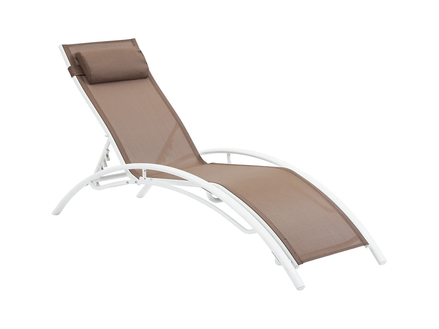 Sonnenliege aus Aluminium "Beauty" - Phoenix - Taupe - 2er-Set