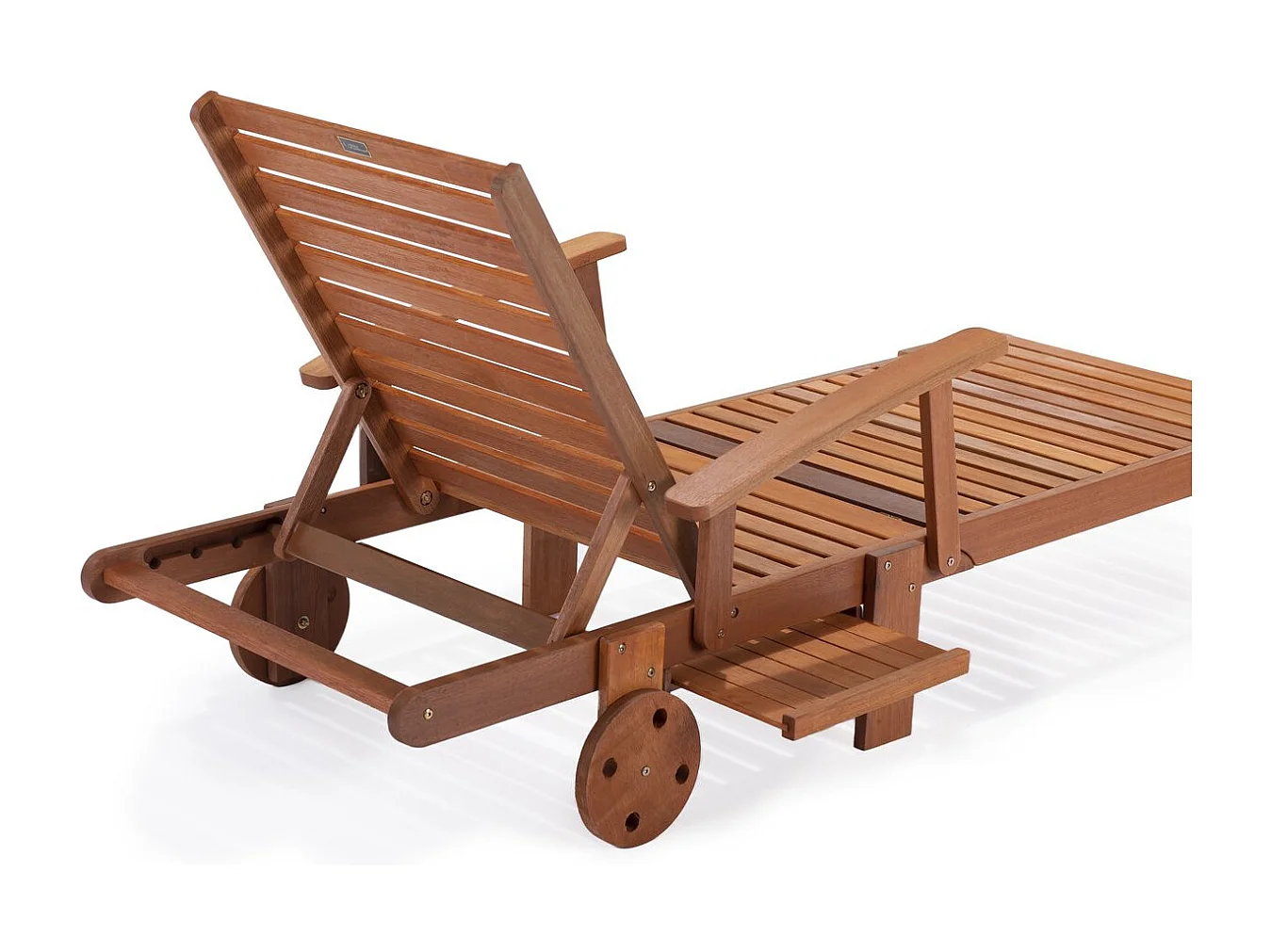 Bain de soleil pliant en bois exotique "Tokyo" - Maple - Marron clair - Lot de 4