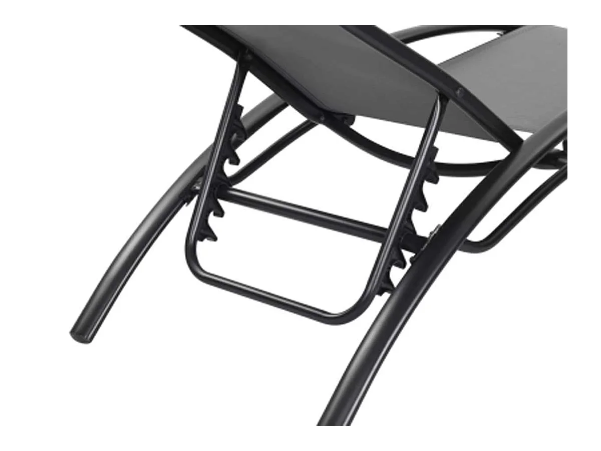 Bain de soleil en aluminium "Beauty" - Phoenix - Gris foncé / Noir - Lot de 2