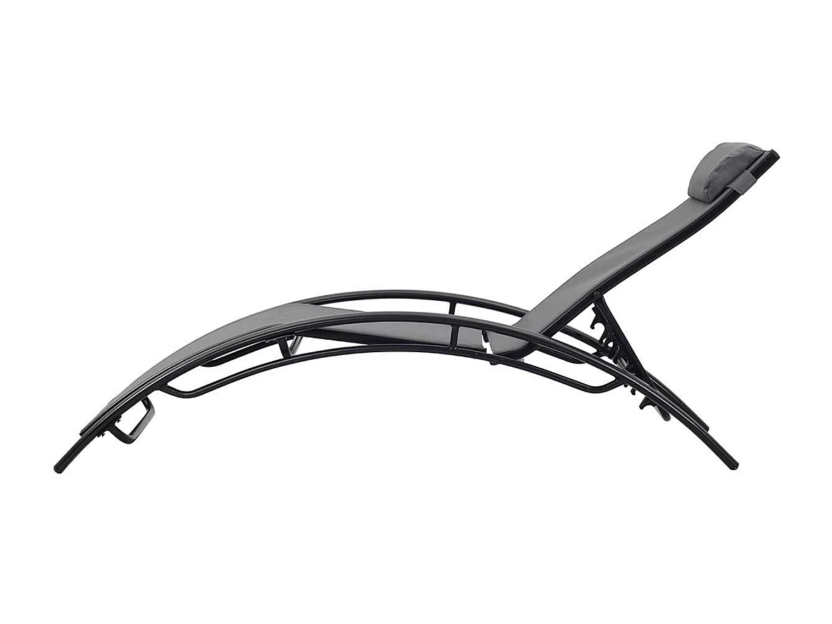 Bain de soleil en aluminium "Beauty" - Phoenix - Gris foncé / Noir - Lot de 2