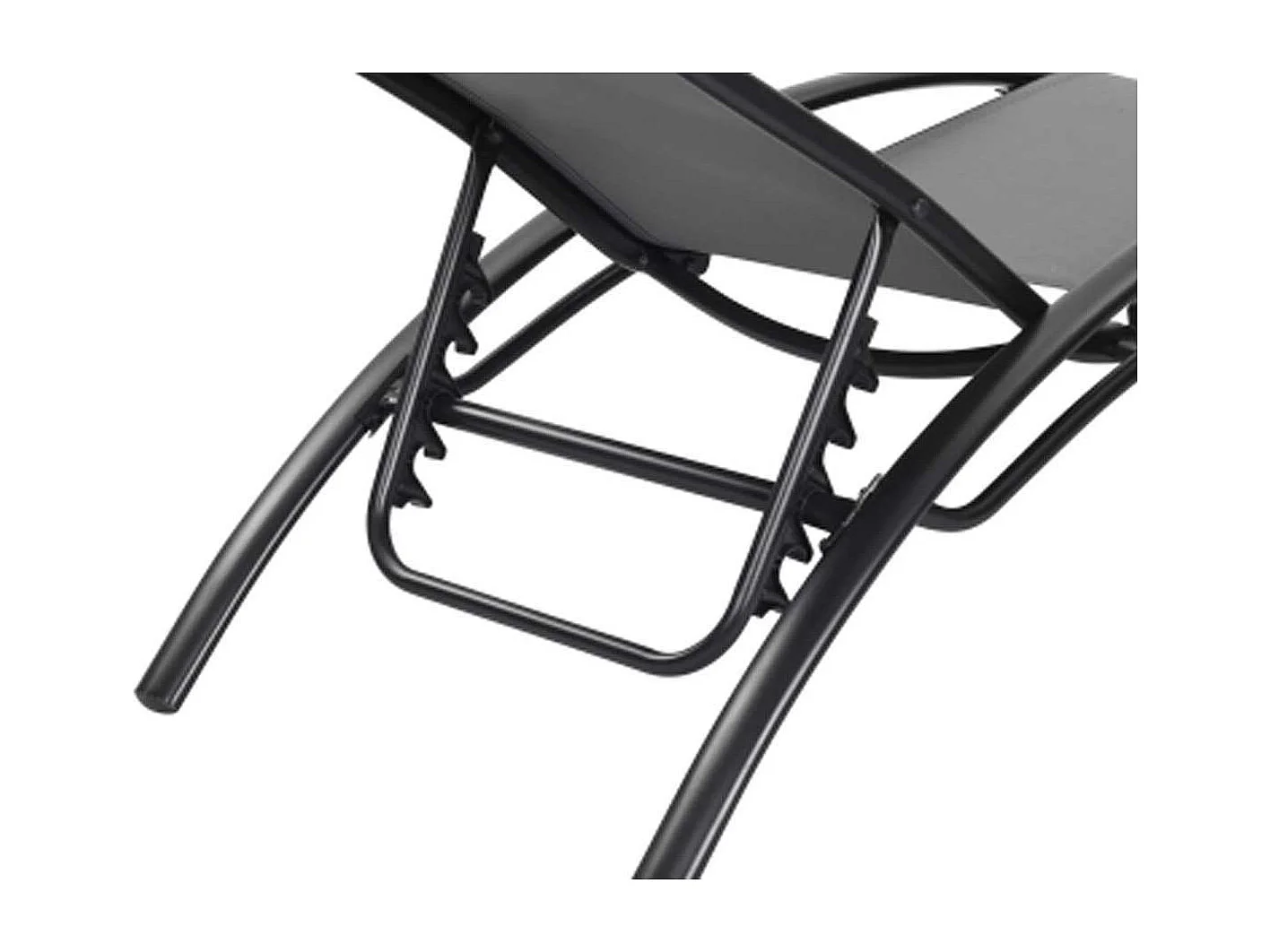 Leżaki aluminiowe "Beauty" - Phoenix - Ciemnoszary/Czarny - Zestaw 2 szt.