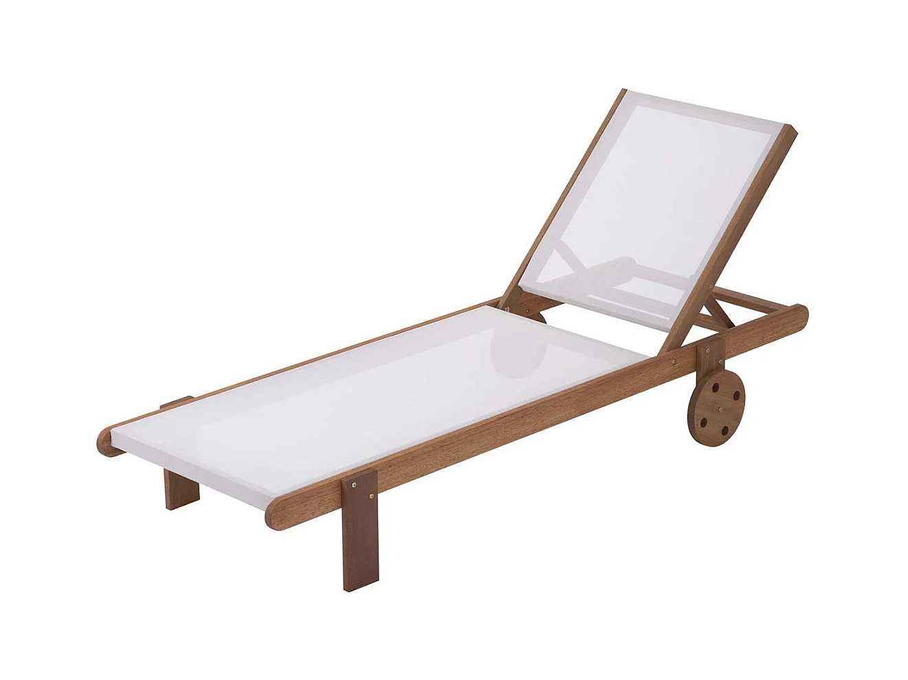 Tumbonas en madera exótica "Saïgon"  - Crudo- Lote de 4