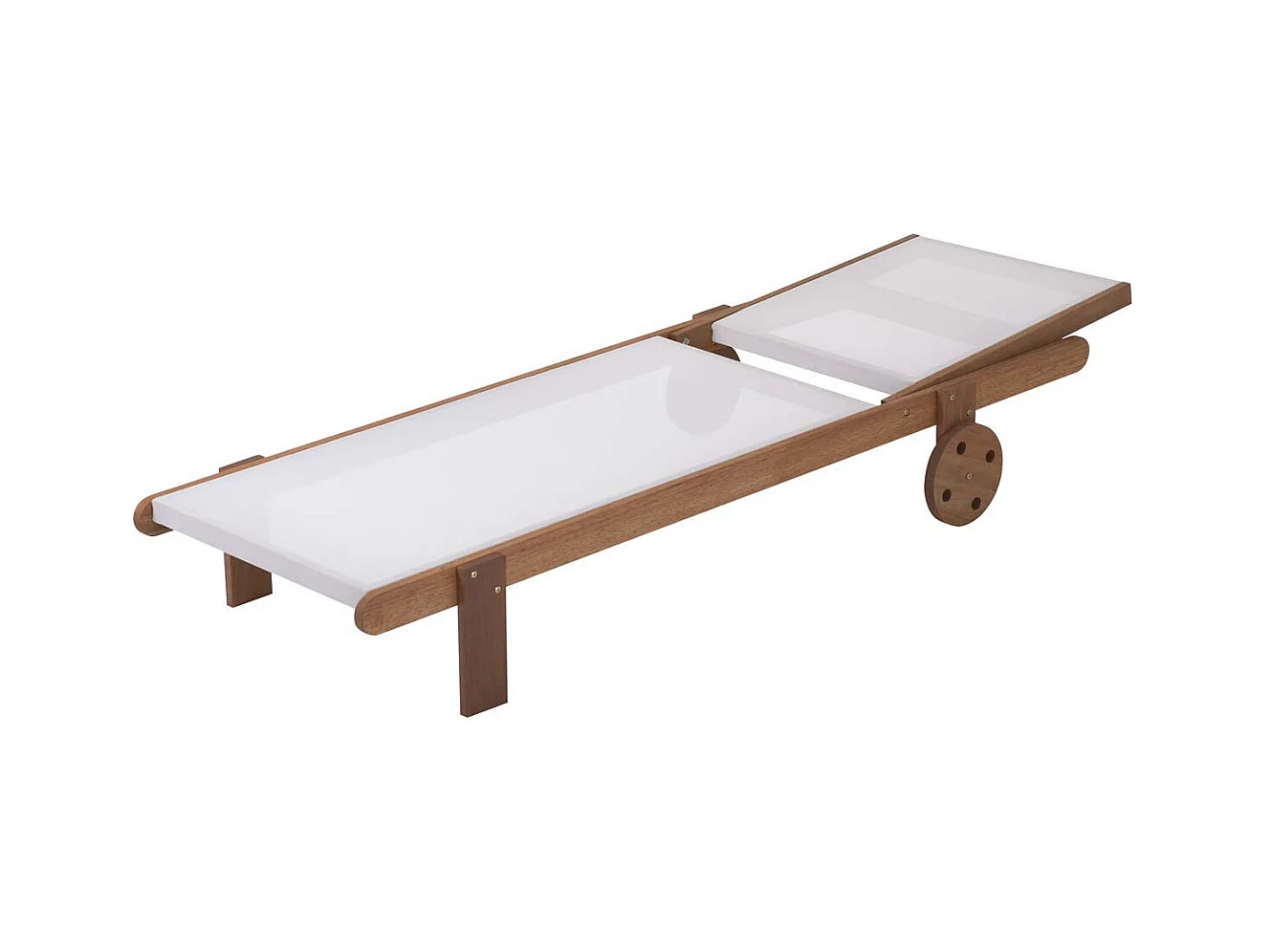 Tumbonas en madera exótica "Saïgon"  - Crudo- Lote de 4