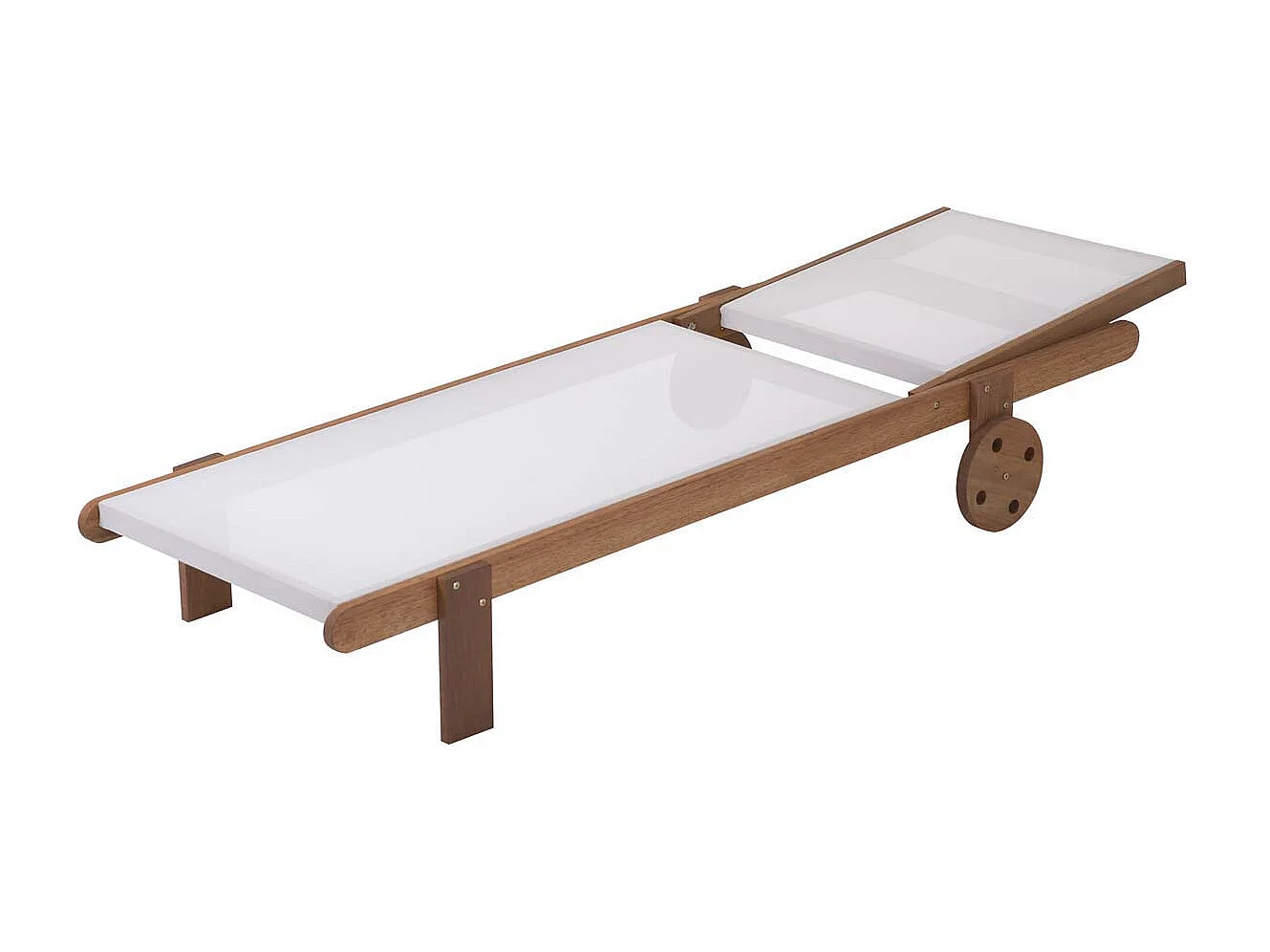 Sonnenliege aus Tropenholz "Saigon" - Maple - Ecru - 4er-Set