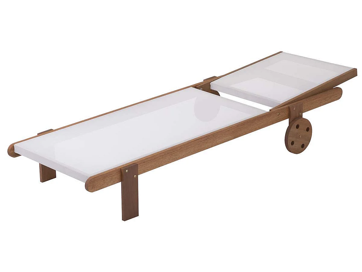 Bain de soleil en bois exotique "Saïgon" - Maple - Ecru - Lot de 4