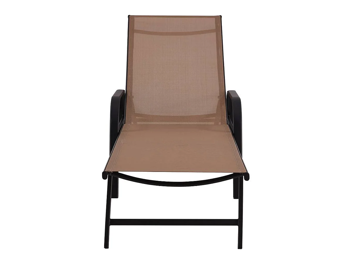 Conjunto de 2 espreguiçadeiras de metal "Farniente" - Taupe para um verão de relaxamento