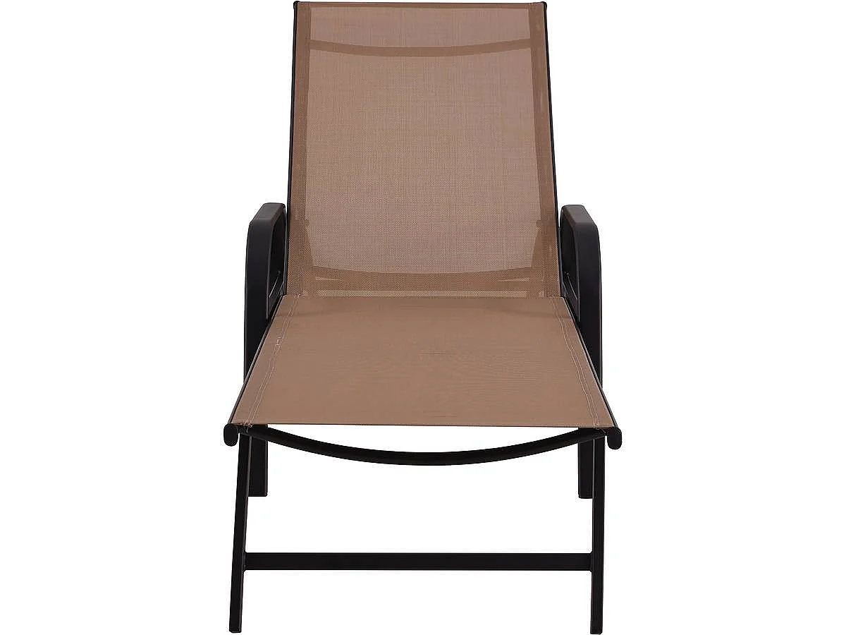 Lot de 2 Bains de soleil en métal "Farniente" - Taupe