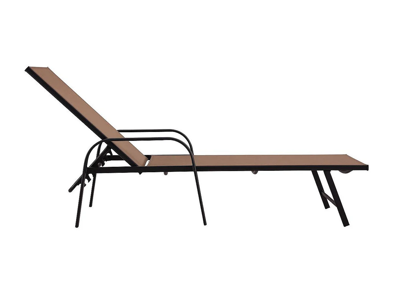 Zestaw 2 metalowych lezaków ogrodowych "Farniente" -Brązowo-szary