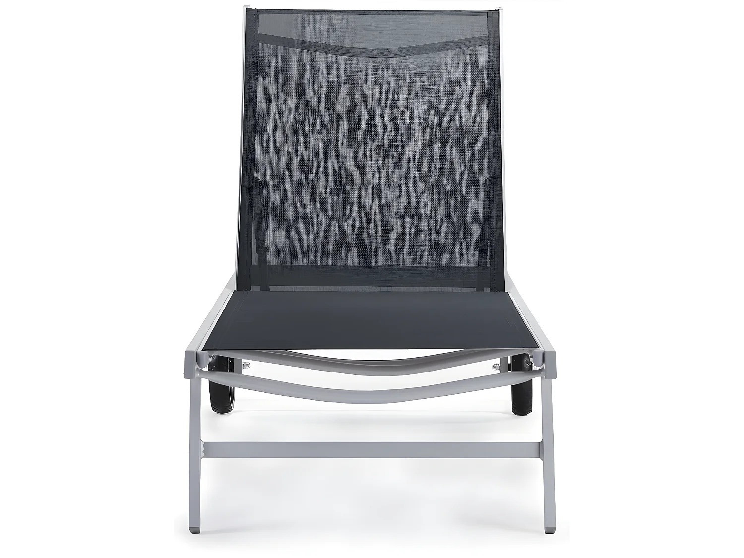 Ligbed tuin ligstoel met wielen aluminium textileen "Bella" - Grijs