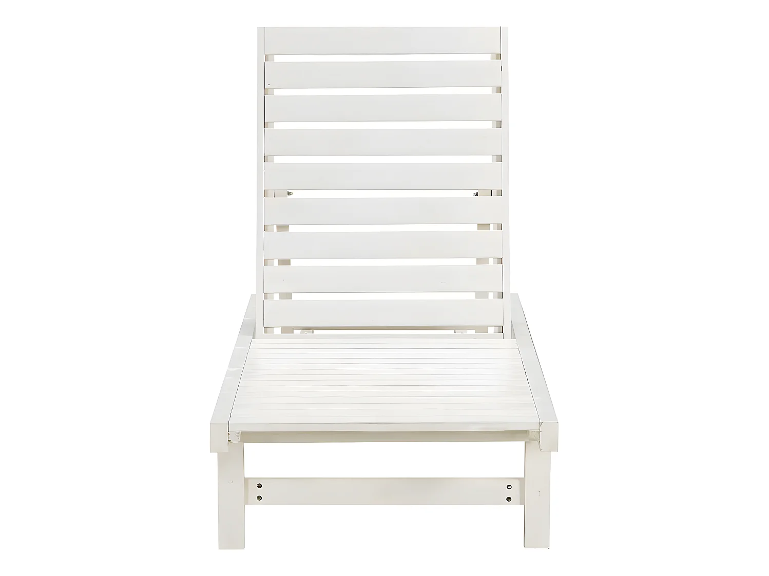 Lot de 2 bains de soleil en bois "Rawai" - Blanc