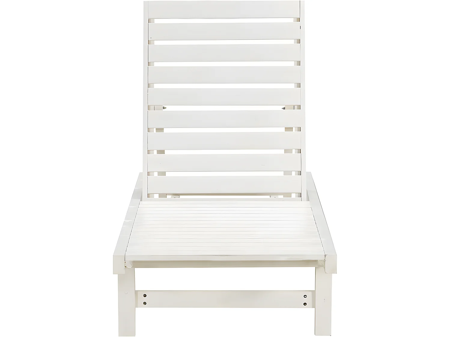 Lot de 2 bains de soleil en bois "Rawai" - Blanc