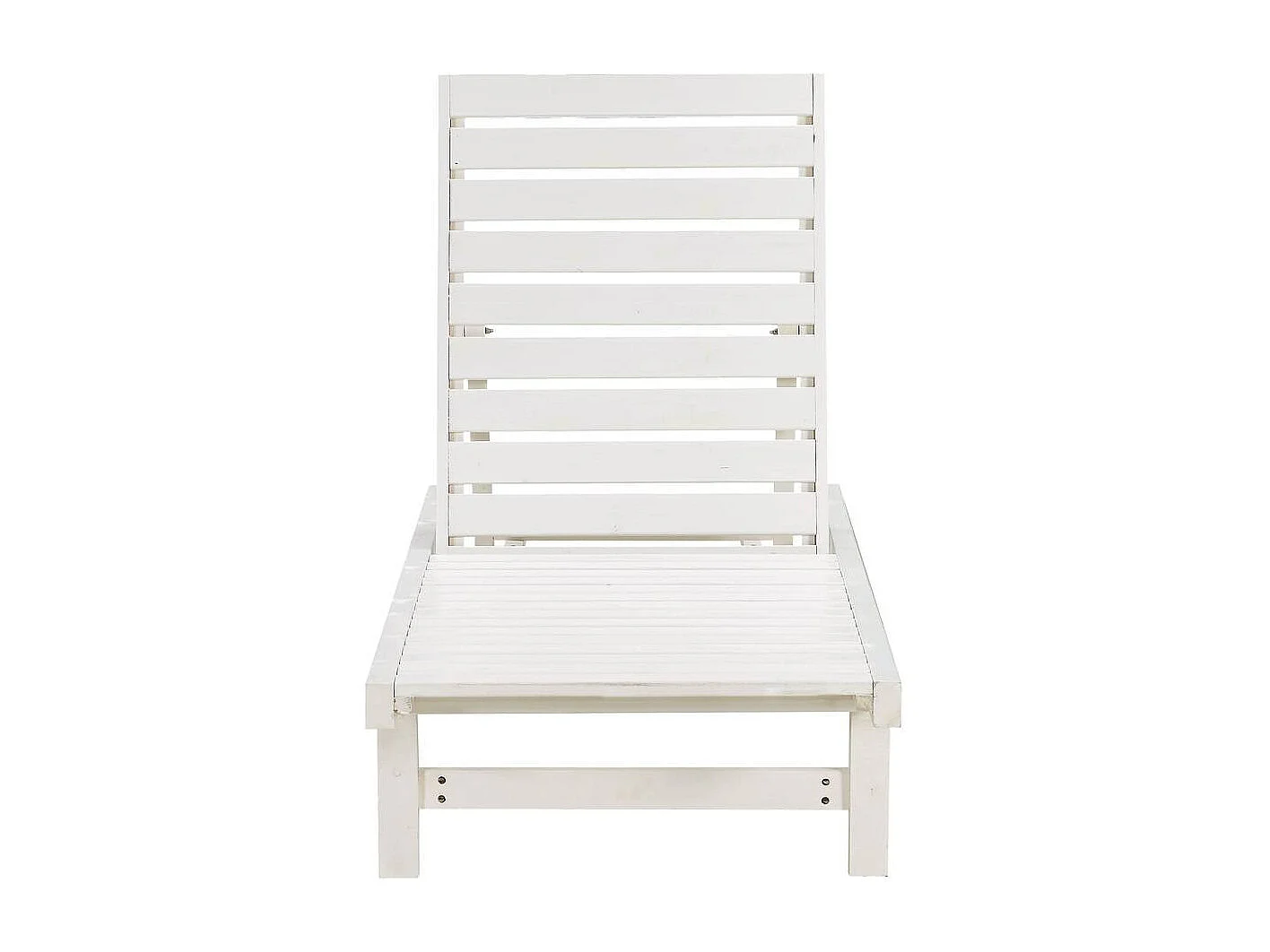 Lot de 2 bains de soleil en bois "Rawai" - Blanc