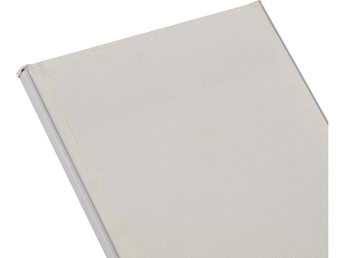 Lot de 2 Bains de soleil en métal avec accoudoirs "Farniente" - Blanc