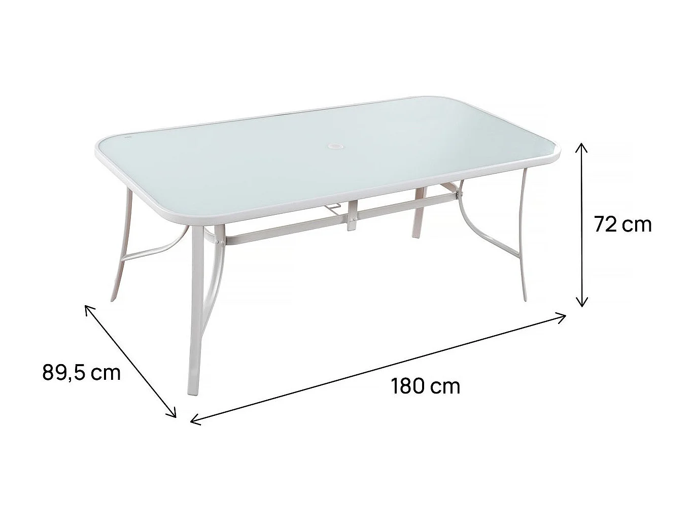 Table de jardin "Cordoba" - Phoenix - 8 places - Blanc